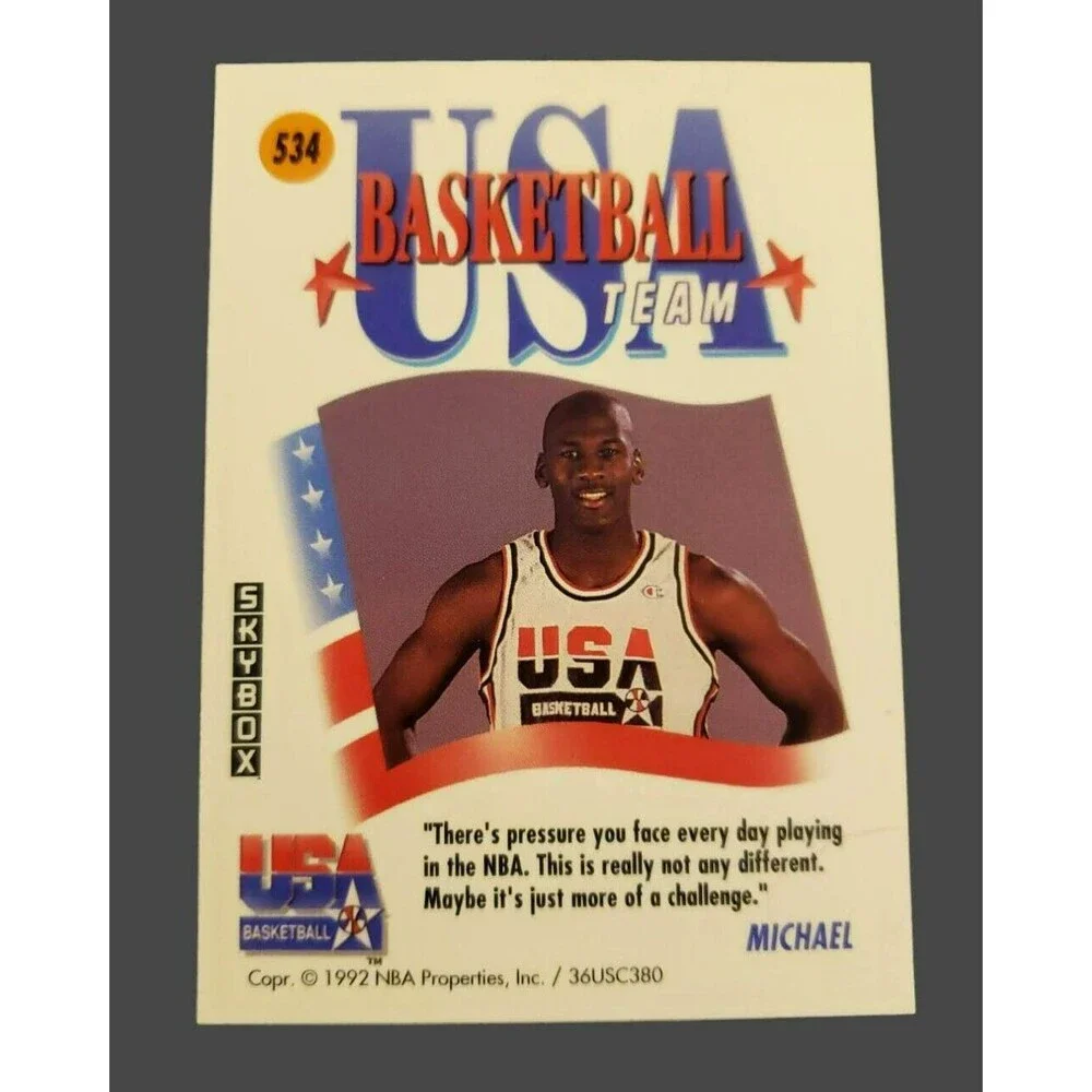 1992 Skybox MICHEAL JORDAN #534 BARCELONA '92 USA Dream Team Olympics Card NM-MT